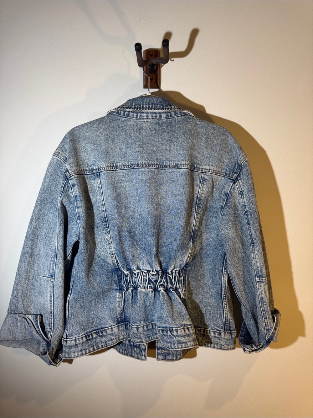 Express Light Blue Denim Jean Jacket for Women - Picture 4 of 5